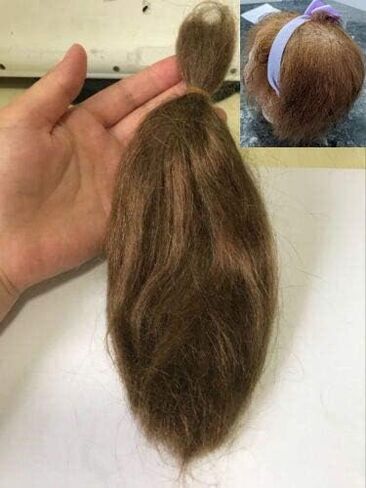 Mohair for Reborn Dolls Brown Mohair واقعية LifeLike دمية DIY الملحقات 10G 20 سم لصالح واحد من جديد طفل دمية طفل صغير الجذور (البني الداكن المستقيم) in Kuwait