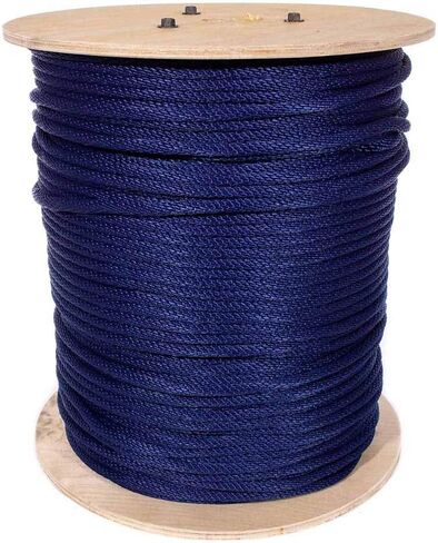 Paracord Planet Solid Braid Utility Rope - كل الغرض من الحبل الصلب MFP Derby - الرياضة والترفيه ، الحرف ، المناظر الطبيعية ، الحيوانات الأليفة ، الديكور - الولايات المتحدة مصنوعة (أزرق ، 1/2 بوصة × 50 قدمًا) in Kuwait