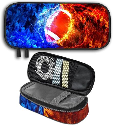 حالة قلم رصاص FOX للأطفال - حقيبة قلم مزدوجة السوستة ذات السعة الكبيرة مع مقصورات ، ومنظم اللوازم المدرسية للبنين والبنات ، مثالية لمكتب الطلاب ، والعودة إلى فكرة الهدية المدرسية in Kuwait