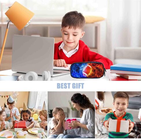 حالة قلم رصاص FOX للأطفال - حقيبة قلم مزدوجة السوستة ذات السعة الكبيرة مع مقصورات ، ومنظم اللوازم المدرسية للبنين والبنات ، مثالية لمكتب الطلاب ، والعودة إلى فكرة الهدية المدرسية in Kuwait