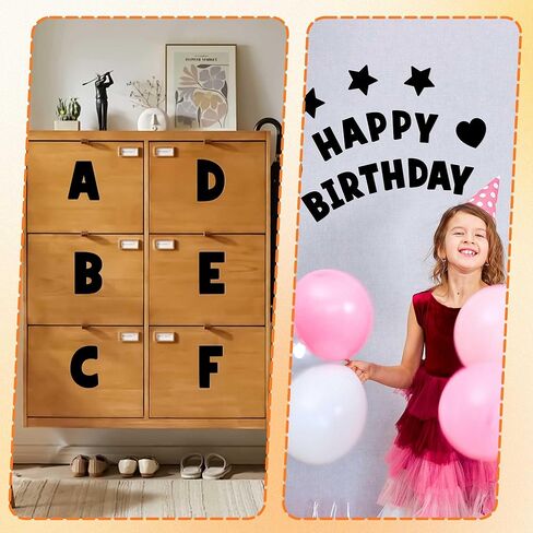 20 ورقة رسائل لوحة رسائل 4 بوصة ملصقات رسائل 180 PC ملصقات أبجدية كبيرة فينيل عصا لاصقة على رسائل لالوحة الملصقات Board Board Board Board Craft Home Door Decor (Black) in Kuwait