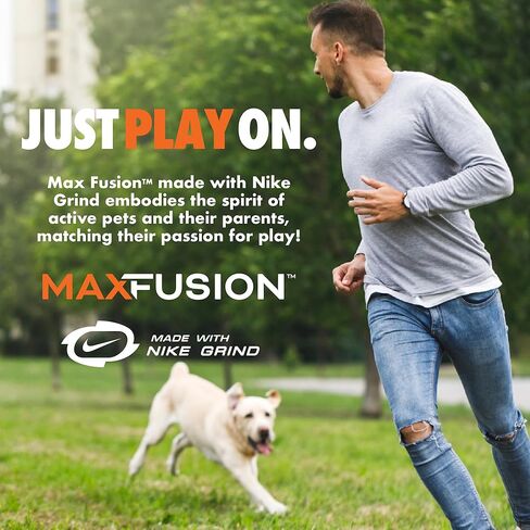 Max Fusion مصنوع من Nike Grind ، لعبة Dummbell Dog ، موزع الصفراء ، لعبة مطاطية مطاطية طبيعية لسلالات الكلاب الكبيرة والجرو ، صحة الأسنان ، اللغز ، لعب المكافآت ، لعبة التدريب in Kuwait