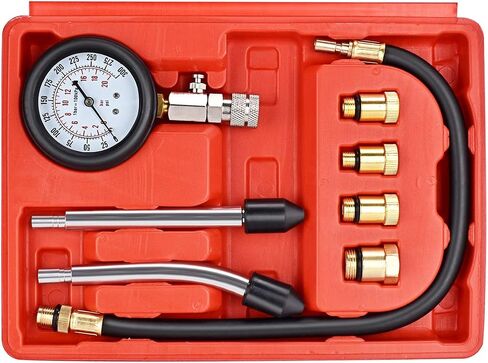 FAERSI Fuel Injection Pressure Test Kit - Universal Fuel Oil Engine Diagnostic Gauge Tester Set with Fittings, Instructions, Storage Case for Car Motorcycle Truck RV SUV & ATV, 0-100 PSI / 0-7 Bar in Saudi Arabia