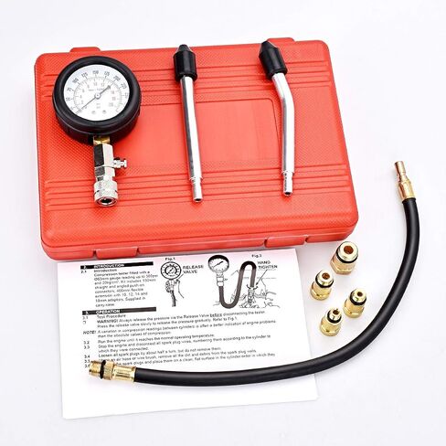 FAERSI Fuel Injection Pressure Test Kit - Universal Fuel Oil Engine Diagnostic Gauge Tester Set with Fittings, Instructions, Storage Case for Car Motorcycle Truck RV SUV & ATV, 0-100 PSI / 0-7 Bar in Saudi Arabia