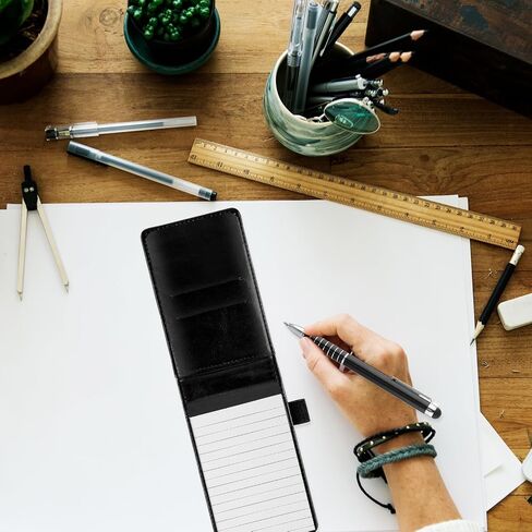 دفتر جيب Small Notepads مجموعة جيب مع غلاف جلدي للقلم جيب الجيب Mini Cute Notepads Hardcover College المجلات المبطنة للاجتماعات Daily Records School Business Memos in Saudi Arabia