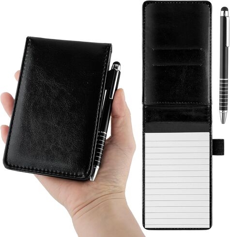 دفتر جيب Small Notepads مجموعة جيب مع غلاف جلدي للقلم جيب الجيب Mini Cute Notepads Hardcover College المجلات المبطنة للاجتماعات Daily Records School Business Memos in Saudi Arabia