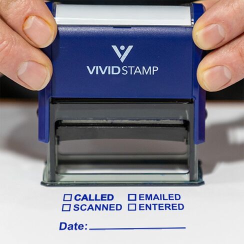 [] Called [] Scanned [] Emailed with Date Line Self-Inking Office Rubber Stamp (Red Ink) - Q-200 in Saudi Arabia