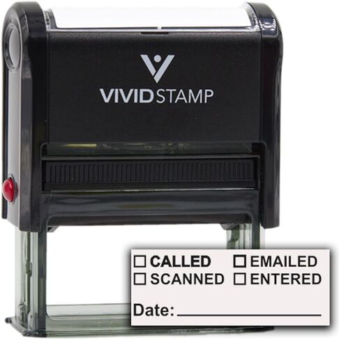 [] Called [] Scanned [] Emailed with Date Line Self-Inking Office Rubber Stamp (Red Ink) - Q-200 in Saudi Arabia