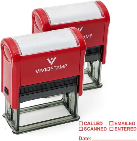 [] Called [] Scanned [] Emailed with Date Line Self-Inking Office Rubber Stamp (Red Ink) - Q-200 in Saudi Arabia