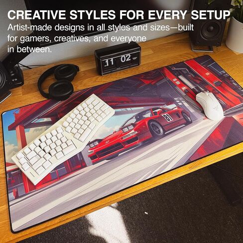 لوحة ماوس ألعاب WFH كبيرة الحجم من Manga Motors Benjis-BMW مكتب كامل (Benjis-BMW، نسيج AeroGlyde (كبير (37 بوصة × 17 بوصة)) in Kuwait