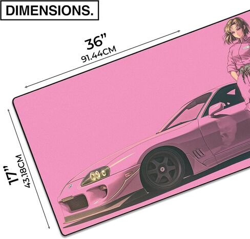 لوحة ماوس ألعاب WFH كبيرة الحجم من Manga Motors Benjis-BMW مكتب كامل (Benjis-BMW، نسيج AeroGlyde (كبير (37 بوصة × 17 بوصة)) in Kuwait
