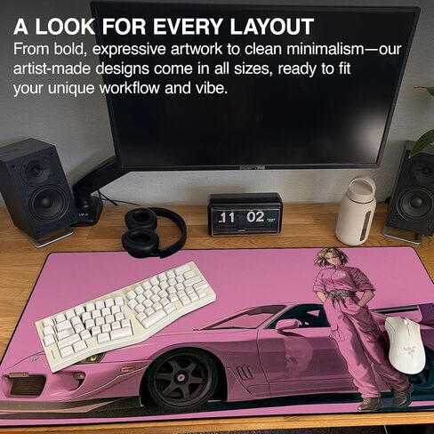 لوحة ماوس ألعاب WFH كبيرة الحجم من Manga Motors Benjis-BMW مكتب كامل (Benjis-BMW، نسيج AeroGlyde (كبير (37 بوصة × 17 بوصة)) in Kuwait