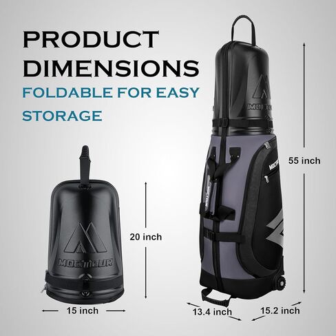 حقيبة سفر للجولف حقائب سفر مبطنة للجولف لشركات الطيران ذات العجلات، حقيبة جولف للسفر من النايلون المقاوم للماء 1680D مع حزمة تخزين وتصميم متين، حقيبة سفر مريحة وقابلة للطي للجولف in Kuwait