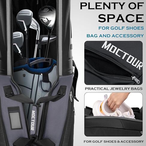 حقيبة سفر للجولف حقائب سفر مبطنة للجولف لشركات الطيران ذات العجلات، حقيبة جولف للسفر من النايلون المقاوم للماء 1680D مع حزمة تخزين وتصميم متين، حقيبة سفر مريحة وقابلة للطي للجولف in Kuwait