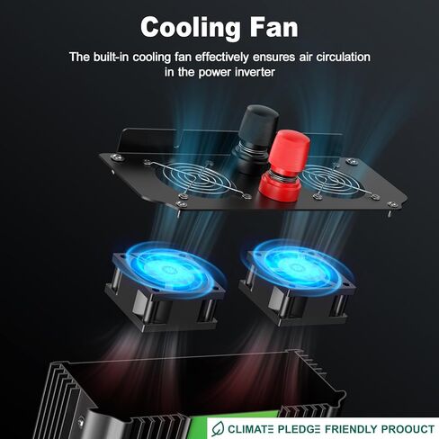3000W Power Inverter,Peak Power 6000W 12V DC to AC 110V120V,Remote Control with 2AC Outlets and 2.4USB Port,LCD Display for Power Converter,Outdoor Activities,Emergency,Vehicles Truck RV Solar System in Saudi Arabia