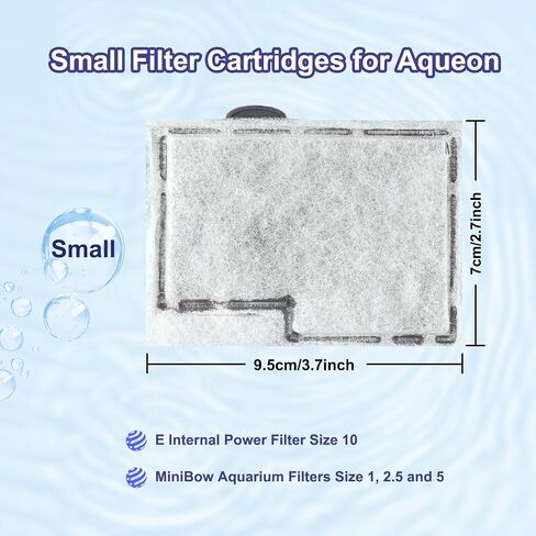 10 Pack Small Filter Cartridges for Aqueon,Small Fish Tank Replacement Filter for Aqueon QuietFlow E Internal Power Filter Size 10 and MiniBow Aquarium Filters Size 1, 2.5 and 5 Gallon in Saudi Arabia
