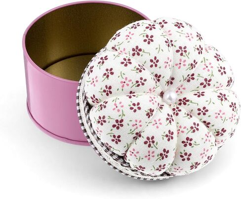 Pumpkin Shaped Pin Cushion Needle Box, Sewing Pin Cushion Kit Cute Small Pincushion Sewing Needle Holder with Storage Box for Quilting Needlework DIY Crafts, Pink in Saudi Arabia
