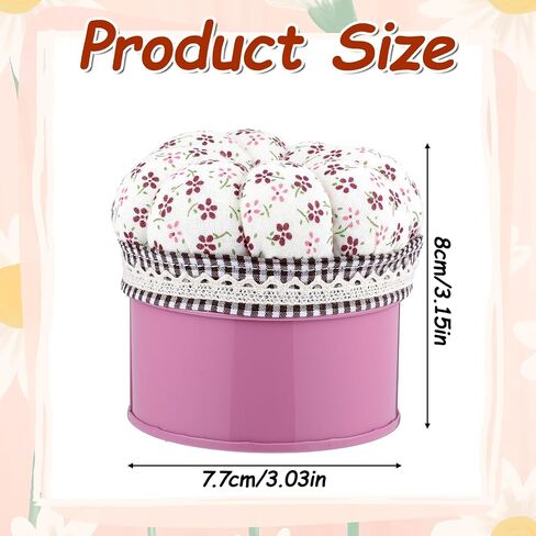 Pumpkin Shaped Pin Cushion Needle Box, Sewing Pin Cushion Kit Cute Small Pincushion Sewing Needle Holder with Storage Box for Quilting Needlework DIY Crafts, Pink in Saudi Arabia