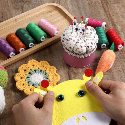 Pumpkin Shaped Pin Cushion Needle Box, Sewing Pin Cushion Kit Cute Small Pincushion Sewing Needle Holder with Storage Box for Quilting Needlework DIY Crafts, Pink in Saudi Arabia