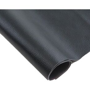 1 SQFT Top Grain Cowhide Black Leather for DIY, Sewing, Crafting, Tooling, Furniture and Upholstery with Embossed Texture – Thickness 1mm and 2-3 oz
