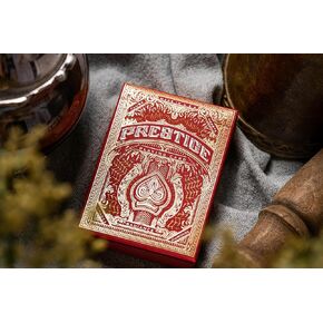 Prestige Radiance Playing Cards, Poker Size, Premium Black Deck, Magic The Gathering Theme (Red)