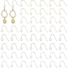UniCraftale 300pcs أسلاك الأذن 316L لجراحة الفولاذ المقاوم للصدأ الجراحي سلك الأذن المعدنية مع لوازم قرط حلقة أفقية لمجوهرات القرط DIY صنع ثقب 2 مم in Saudi Arabia
