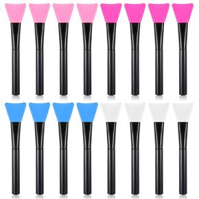 16 Pcs Silicone Brushes Epoxy Resin Applicator Sticks Face Mask Applicators Soft Facial Mud Mask Applicator Brush Reusable for DIY Painting Mixing & Spreading on Tumblers and Mugs