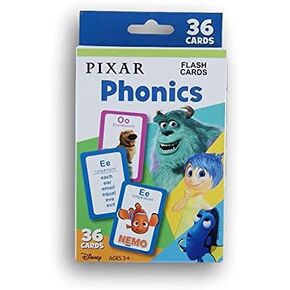 Flash Cards Phonics with Pixar Characters - Nemo, Monsters, Inc.(Pre-K) - 36 Count