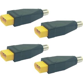 4Pcs New Upgraded XT60 Connector XT60 Male to DC 7909 Male Adapter Connector Extender for RC Car,FPV Drone,LiPo Battery,Laptop Power Supplies, etc(XT60 Male to DC 7909 Male)