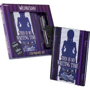 Wednesday Stationery Set for Girls Teenagers Women and Pen Set - A5 Journal and Ballpoint Pen Stationery Supplies - Gifts for Her