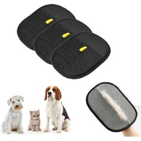 3pcs Reusable Electrostatic Pet Hair Remover Glove - Cat & Dog Grooming Gloves for Deshedding, Washable Hair Removal Tool for Furniture, Carpet, Clothes in Saudi Arabia