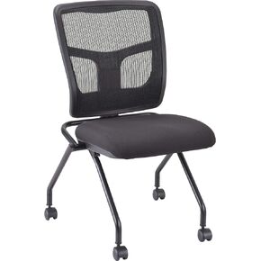 Lorell Black Nesting Chair (Pack of 2)