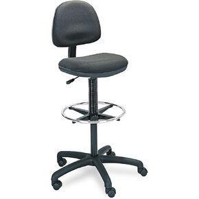 Safco Products Precision Vinyl Extended-Height Chair 3406BV, Height Adjustable, Durable Vinyl, Thick Padded Seat