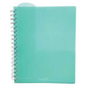 Carolina Pad | Noted Premium Ideal Notebook | Robin Egg Blue | 100 Sheets | 9.5" x 7.375" | Features Durable Poly Covers, Premium Executive Ruled Pages, Monthly Reminder Pages | Twin Wire Bound
