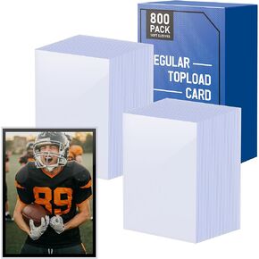 WVM 50 Pack 3x4 Inch Card Sleeves Top Loaders for Cards, Baseball Card Protectors Hard Plastic, Premium Toploaders for Cards, Card Holder Baseball Football Sports and Game Cards