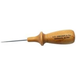 C.S. Osborne Haft with Awl #140-32 Sharp Straight End Point Made in USA
