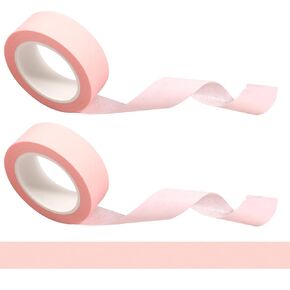 2 Rolls Pink Washi Tape 32 Ft Pastel Washi Tape Decorative Masking Tapes Self-Adhesive Duct Craft Tapes for Packaging Decor Journals Scrapbooks Planners DIY Gift