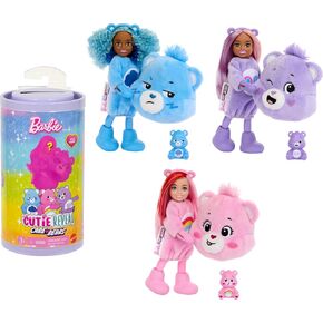 Barbie Cutie Reveal Chelsea Doll & Accessories, Care Bears Series, Small Doll with Costume & 6 Surprises (Styles May Vary)