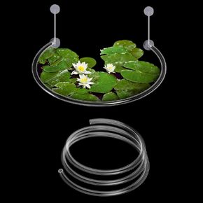 2 Pack Aquarium Floating Plant Corral, Floating Plant Fence, Aquarium Plant Barrier, Separates Floating Plants, Auto Adjust Height with Water Level for All Floating Plants and Aquariums