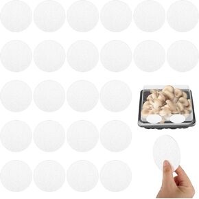 24 PCS 2.95 Inch Monotub Adhesive Filter Disks, 3MM Monotub Filtration Pad for Mushroom Growing