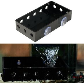 Aquarium Filter Baffle with Suction Cup, ABS Fish Tank Filter Flow Controller, Square Slow Flow Fish Tank Accessory for Betta Fish Shrimp Tanks