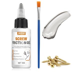 50g Screw Friction Gel, Screw Remover Liquid Stripped Helps Grip Damaged Screws Heads Anti-Slip and Adhesion Enhancing for Stripped & Damaged Screws Home Improvement Essential, Grey
