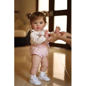 TERABITHIA 26Inches Soft Cuddly Body Realistic Reborn Toddler Dolls Lifelike Newborn Baby Collectible Art Doll for Girls, Safe for Kids Age 3+