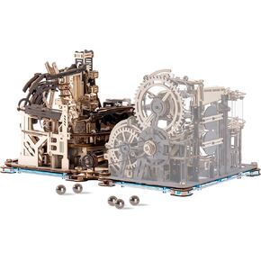 ROBOTIME 3D Puzzle Combination Set, Including Marble Spaceport LGC01 + Link Pack LG01, Connecting with Marble Night City LGA01