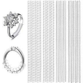 Yuanchu 12 Pcs Invisible Ring Size Adjusters Clear Ring Sizers for Loose Rings Invisible Ring Guards for Loose Rings Fit Any Rings 4 Styles Innovative Ring Size Adjuster