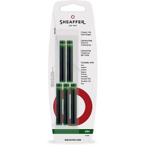 Sheaffer Skrip Fountain Pen Ink Cartridges Green - Pack of Five
