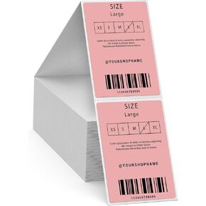 2"x 3" Shipping Thermal Labels Fanfold Kraft Vinyl Stickers Perforated Line Waterproof Direct Printing Label Paper for UPS Address Mailing Package Barcode 500 PCS