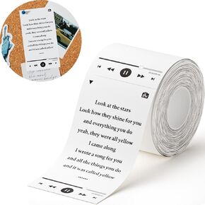 NIIMBOT Photo Label only for B21 Pro Label Printer, 2x3.5in (50x90mm) Photo Paper, Waterproof Sticker Card for Scrapbook DIY (Echoes of Yesterday)