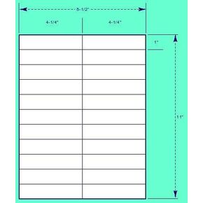 DL425-1-100, Address Label 4 1/4'' X 1" for All Laser & Inkjet Printers, (100 Sheets), 2200 Labels per Carton