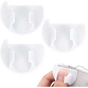 3pcs Edge Sewing Lockranding Tool, Stitch Lock and Gauge 2/3/4mm Needle Quilting Ruler Measuring Tool Sewing Template Kit DIY Assist for Beginners